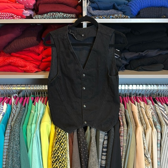 Unbranded black denim vest size S - Picture 1 of 3
